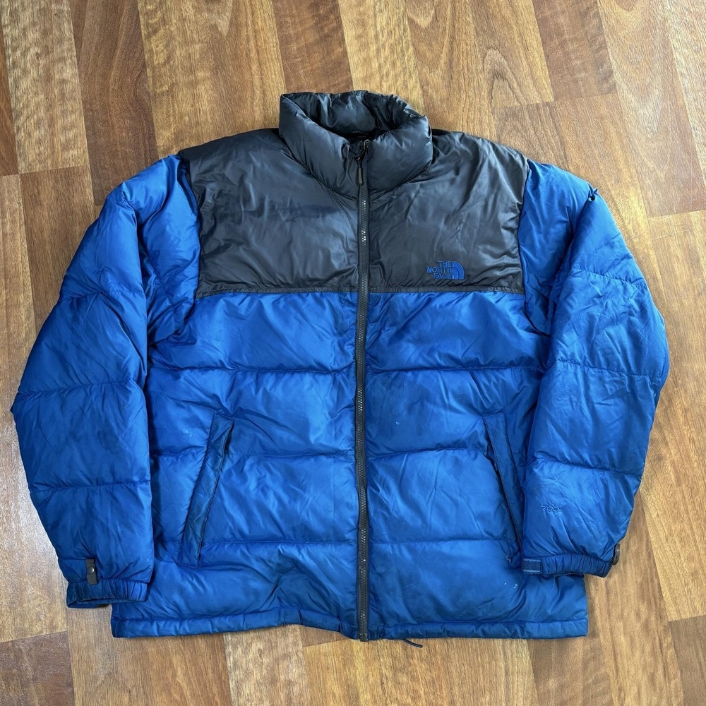 The North Face Jacket Mens XL Blue 700 Down Puffer Full Zip Nuptse Ski Outdoor
